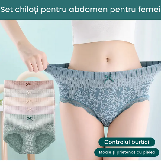 🔥Promoție de primăvară - Ultimele 2 zile: Reducere 40%!🔥【Cumpără 4, primești 4 gratis】Chiloți pentru femei, talie înaltă, antibacterieni, cu absorbție și eliminare a umezelii.3968058