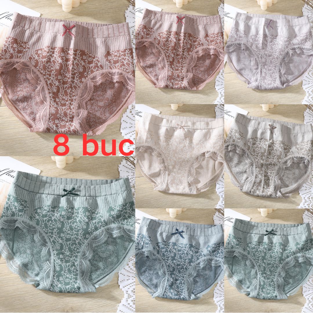 🔥Promoție de primăvară - Ultimele 2 zile: Reducere 40%!🔥【Cumpără 4, primești 4 gratis】Chiloți pentru femei, talie înaltă, antibacterieni, cu absorbție și eliminare a umezelii.3968058